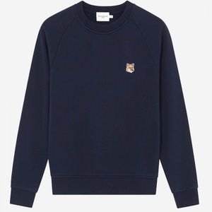 Maison kitsune foxhead patch sweatshirt - navy